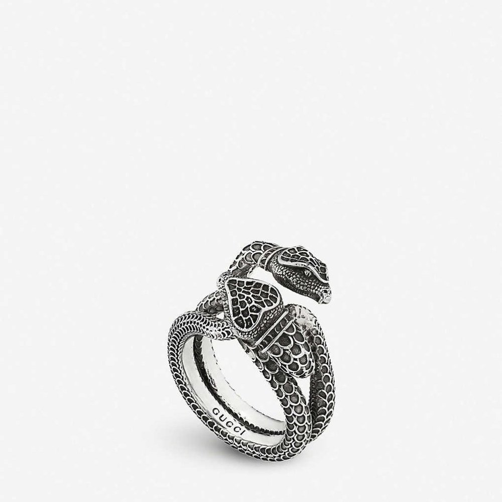 Gucci Garden Snake Sterling Silver Ring